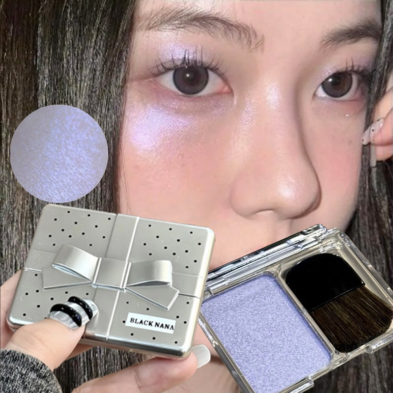 Highlighter Bronzer Palette - Paleta de Maquillaje Portátil con Brocha,