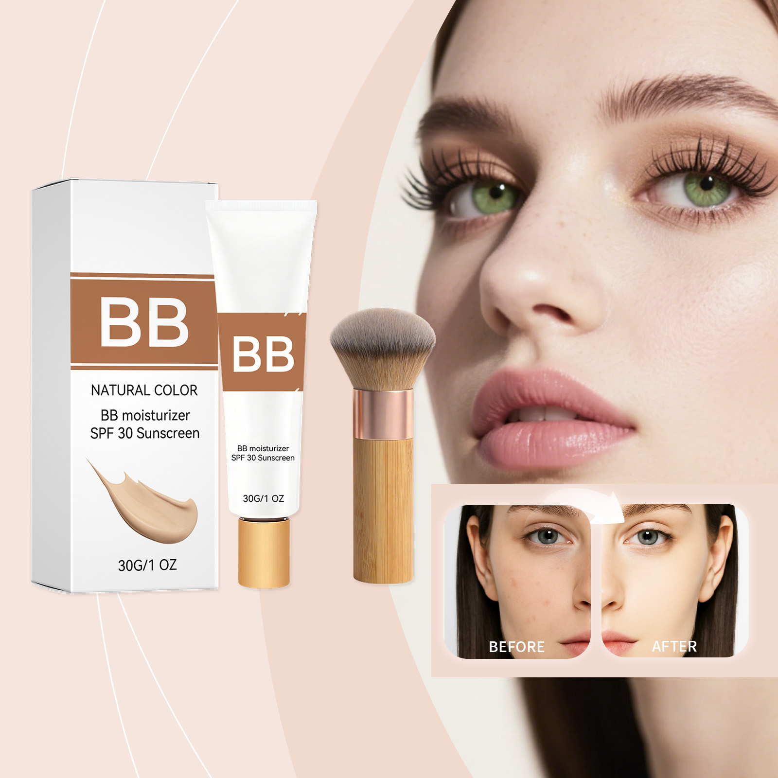 Bb Cream Tinted - Crema Hidratante con Color SPF 30,
