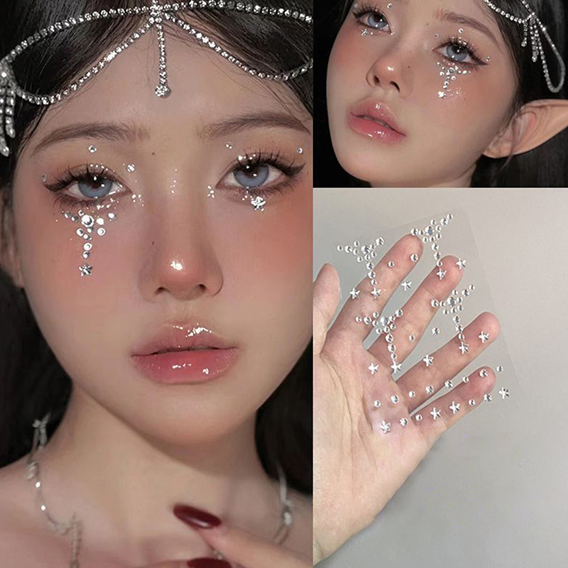 Beauty Gems Makeup - Pegatinas de Joyas Temporales Autoadhesivas para