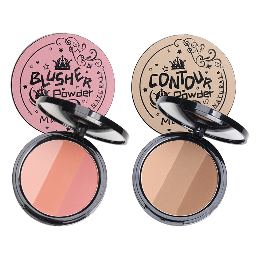 Highlighter Bronzer Palette - Bandeja de polvo 3 en 1,
