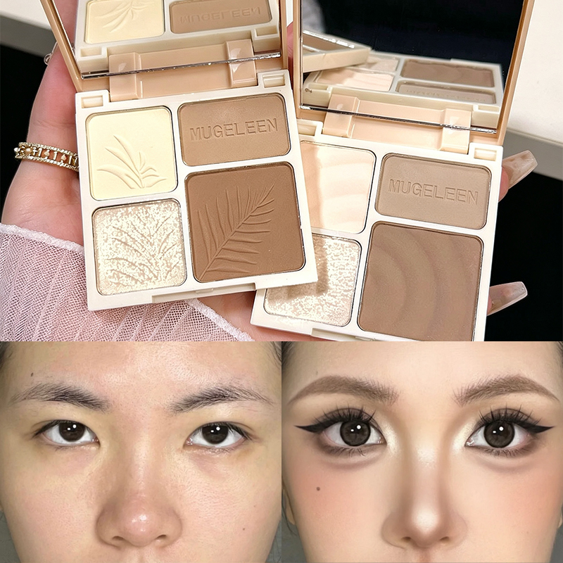 Highlighter Bronzer Palette - Paleta de Contorno Facial Tridimensional de