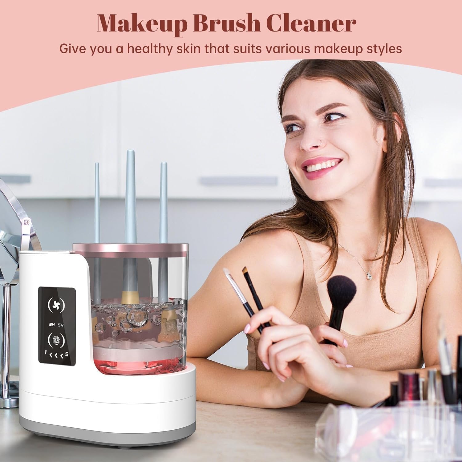 Beauty Makeup Brands - Máquina Limpiadora de Brochas de Maquillaje