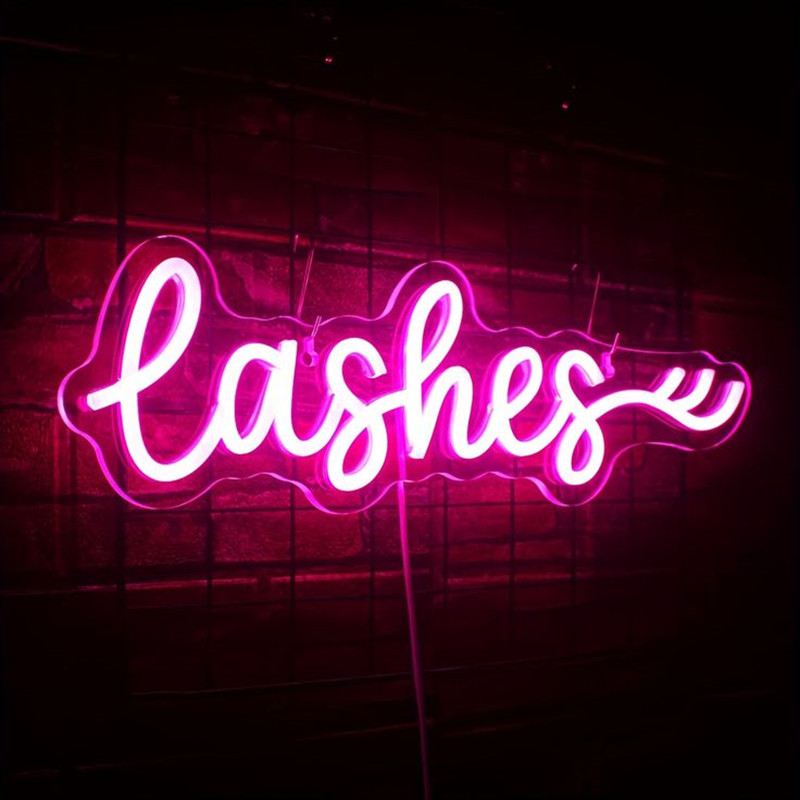 Beauty And Makeup Studio - Letrero de neón de pestañas LED