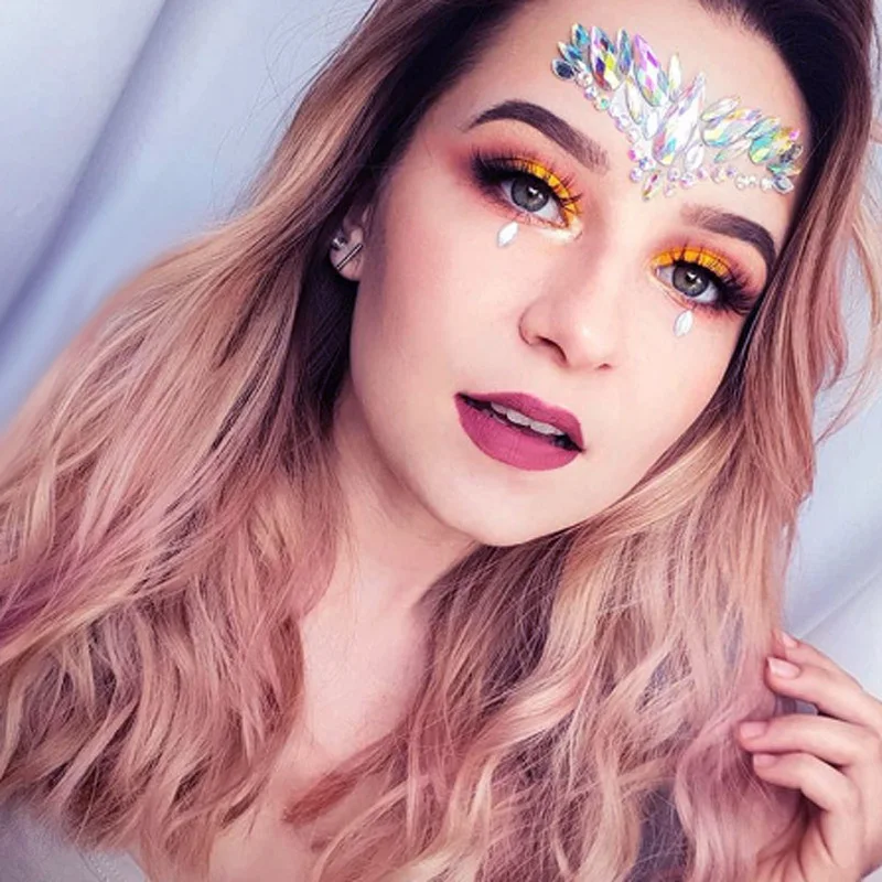 Joyas de cristal para cara, pe - Beauty Gems Makeup reseña y precio