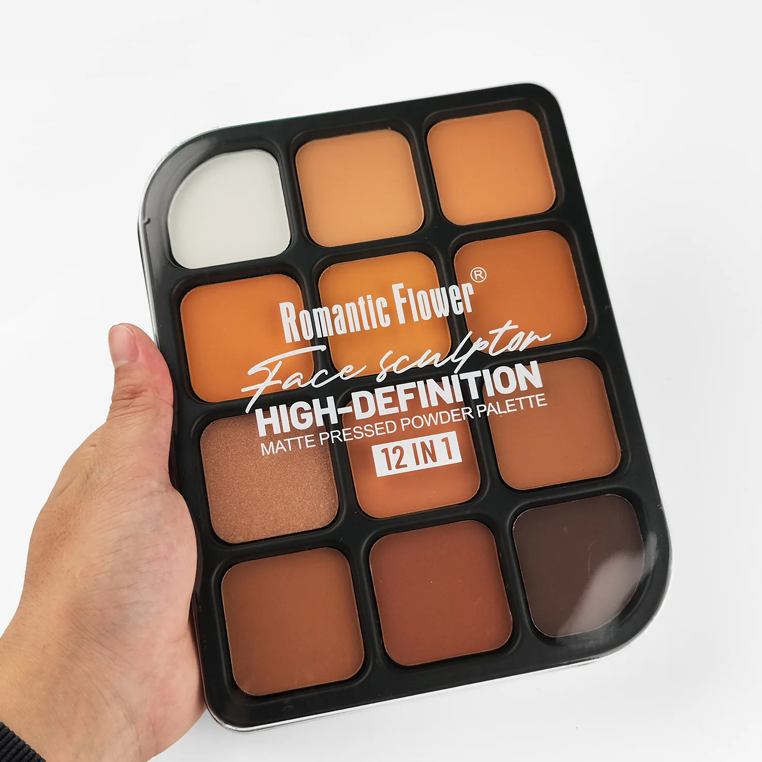 Paleta de contorno mate de 12  - Highlighter Bronzer Palette reseña y precio