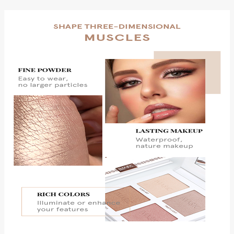 IMAGIC-paleta de combinación d - Highlighter Bronzer Palette reseña y precio