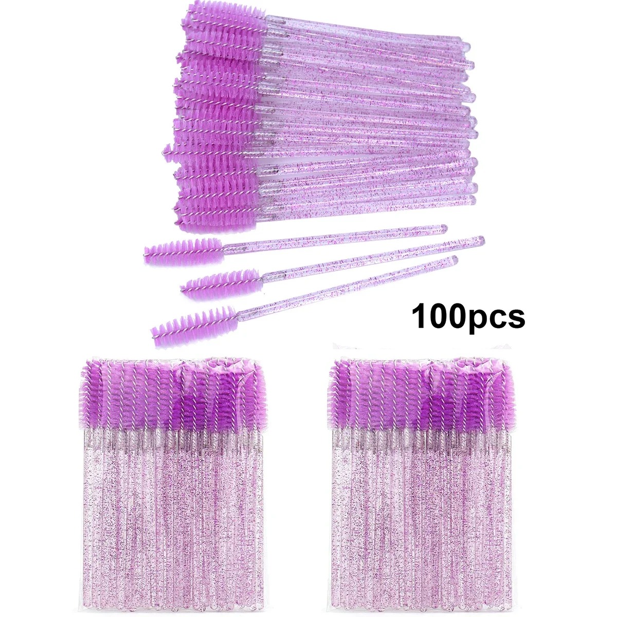 100 Uds cepillos de pestañas d - Beauty Makeup Brands reseña y precio