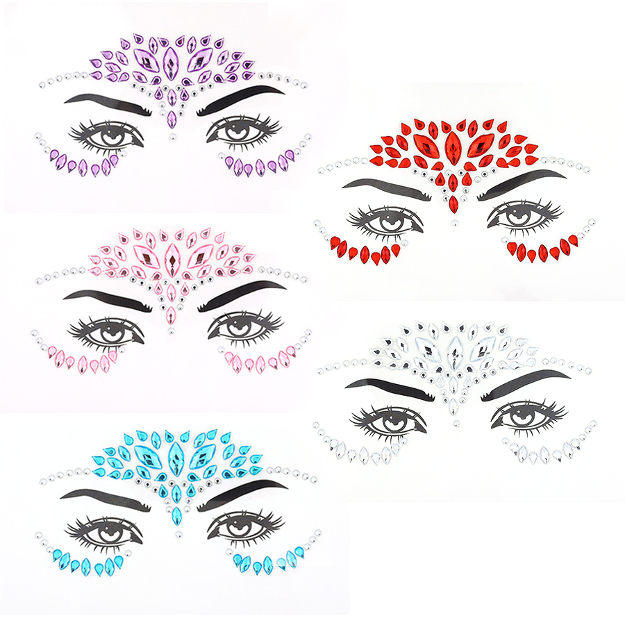 Juego de 5 pegatinas faciales  - Beauty Gems Makeup reseña y precio
