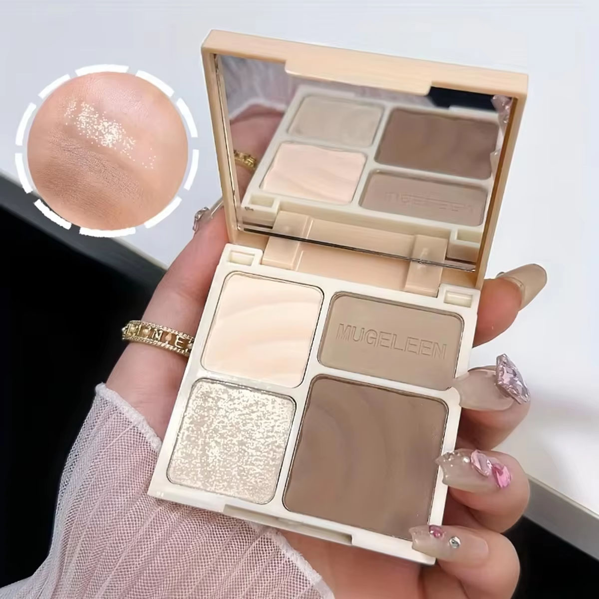 Placa de retoque de cuatro col - Highlighter Bronzer Palette reseña y precio