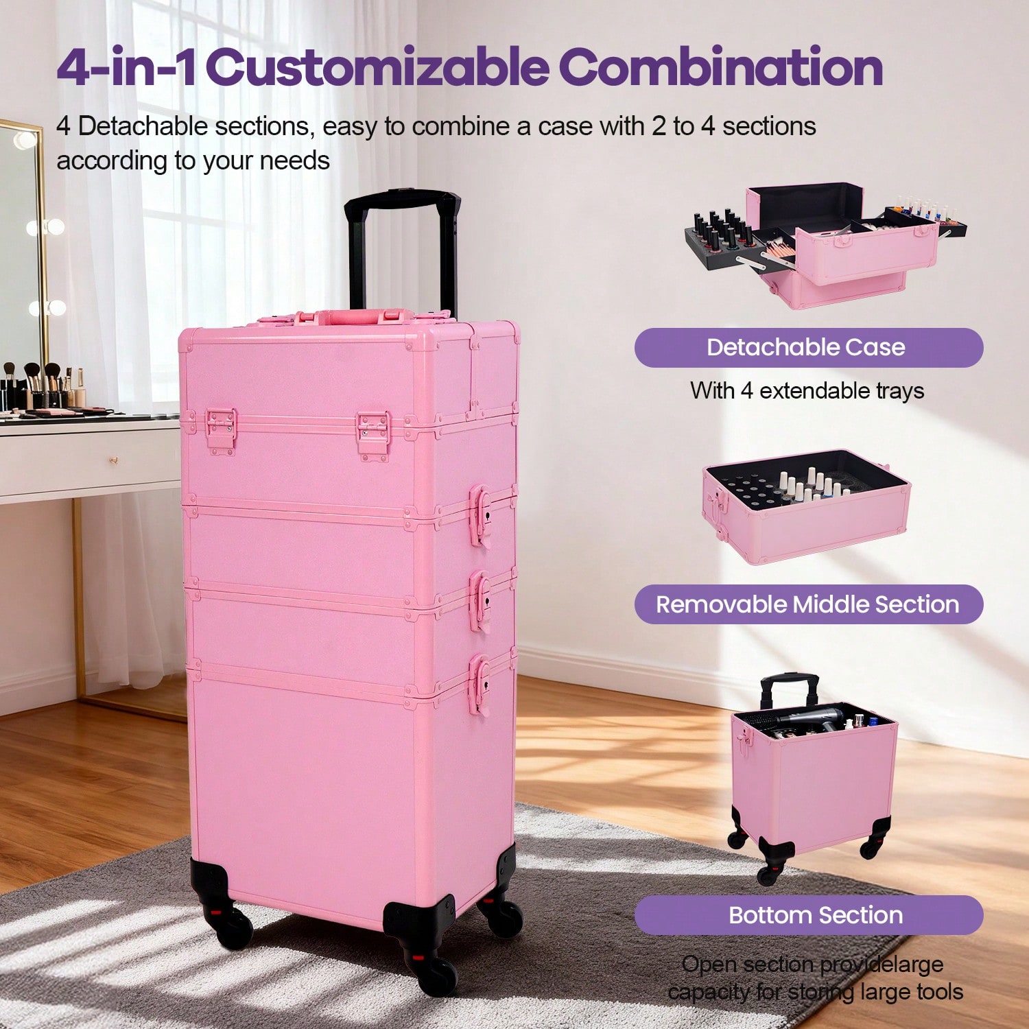 Maleta de Maquillaje con Rueda - Beauty Makeup Case reseña y precio