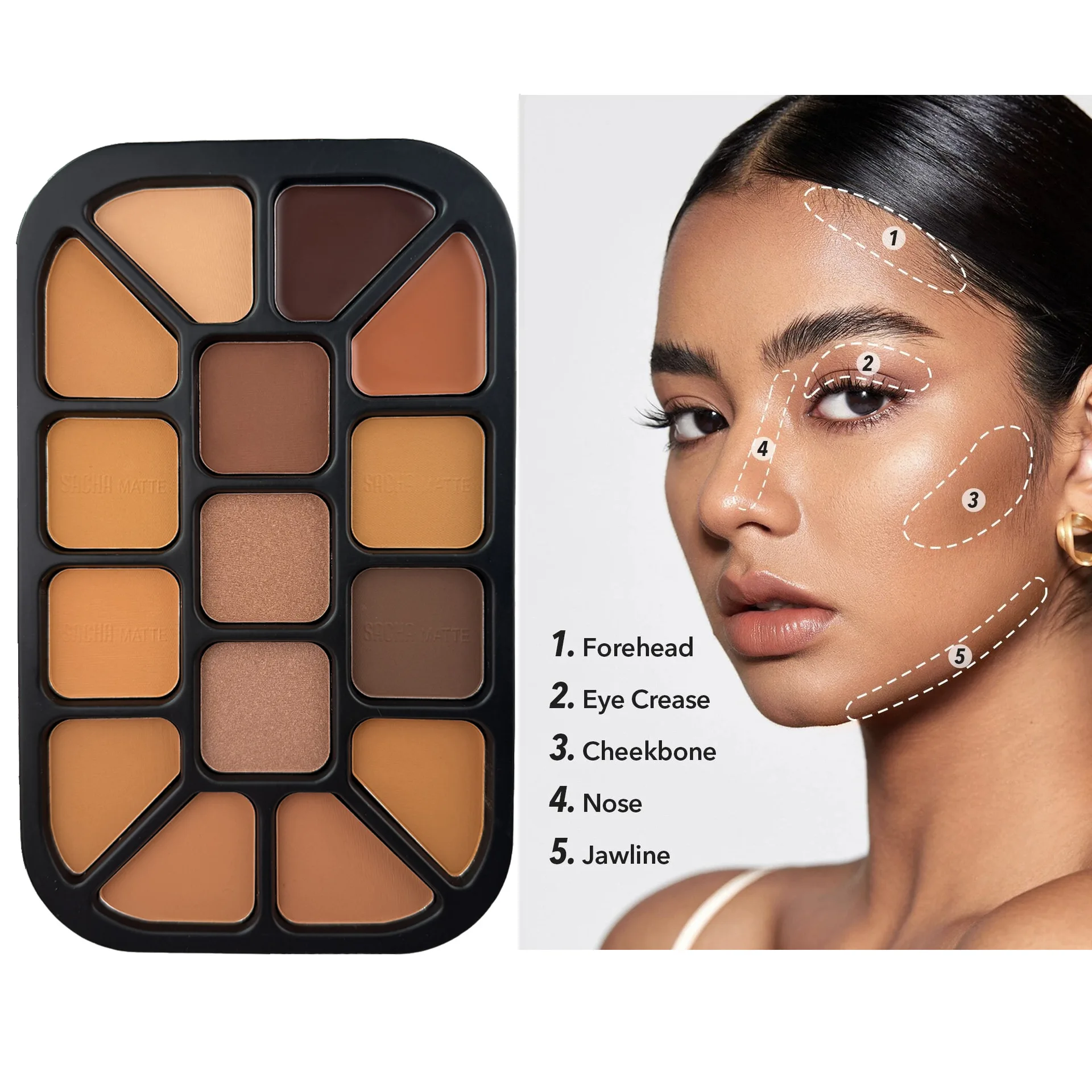Paleta de polvos para contorno - Highlighter Bronzer Palette reseña y precio