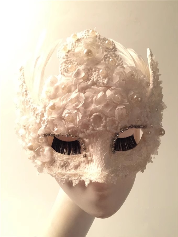 Máscara de encaje de plumas bl - Beauty Halloween Makeup reseña y precio