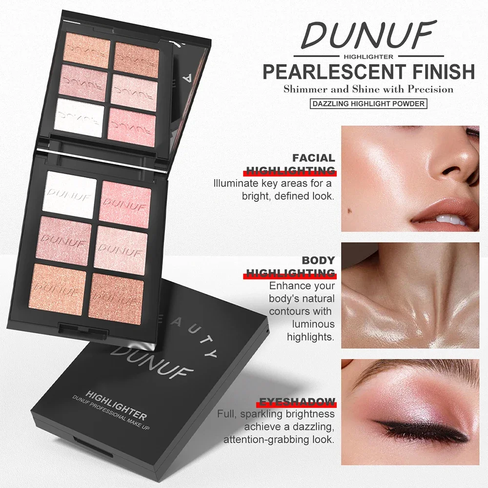 Paleta de resaltadores de 6 co - Highlighter Bronzer Palette reseña y precio